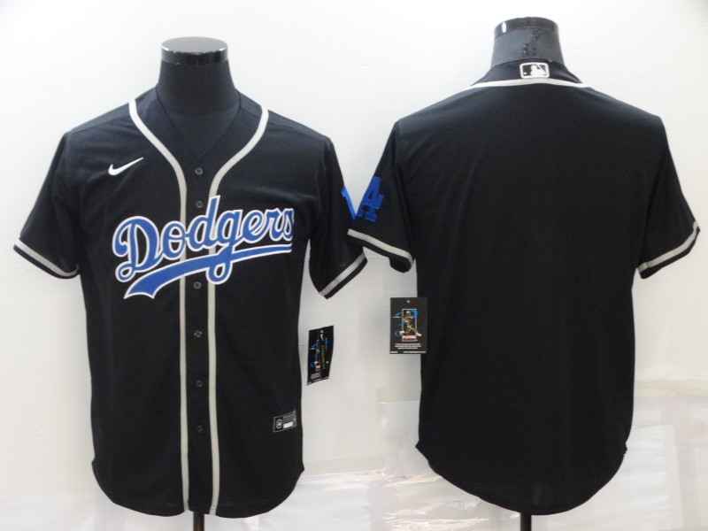 Men's Los Angeles Dodgers Blank Black Cool Base Stitched Baseball Jersey Men's Los Angeles Dodgers Blank Black Cool Base Stitched Baseball Jersey